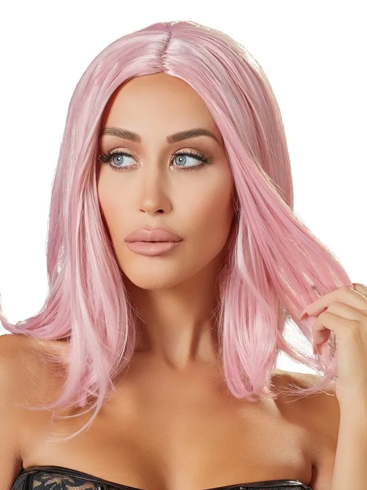 Cottelli Collection Pink Wig Vaaleanpunainen peruukki