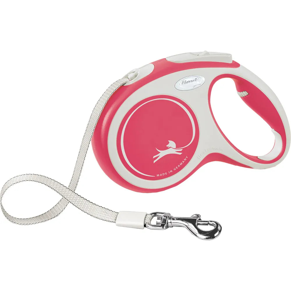 Flexi New Comfort Tape M, 5 m / max. 25 kg, Punainen