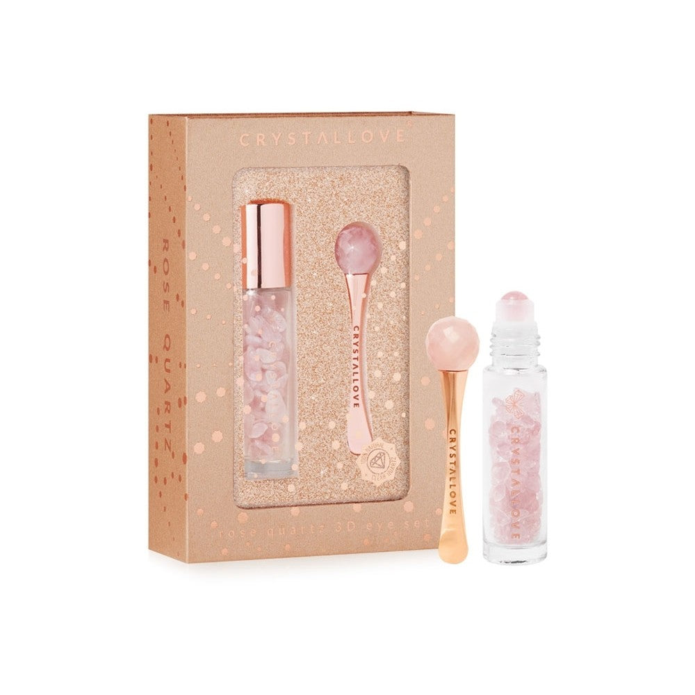 Crystallove Golden Rose Quartz 3D Set (silmänympärysiholle) 1 kpl