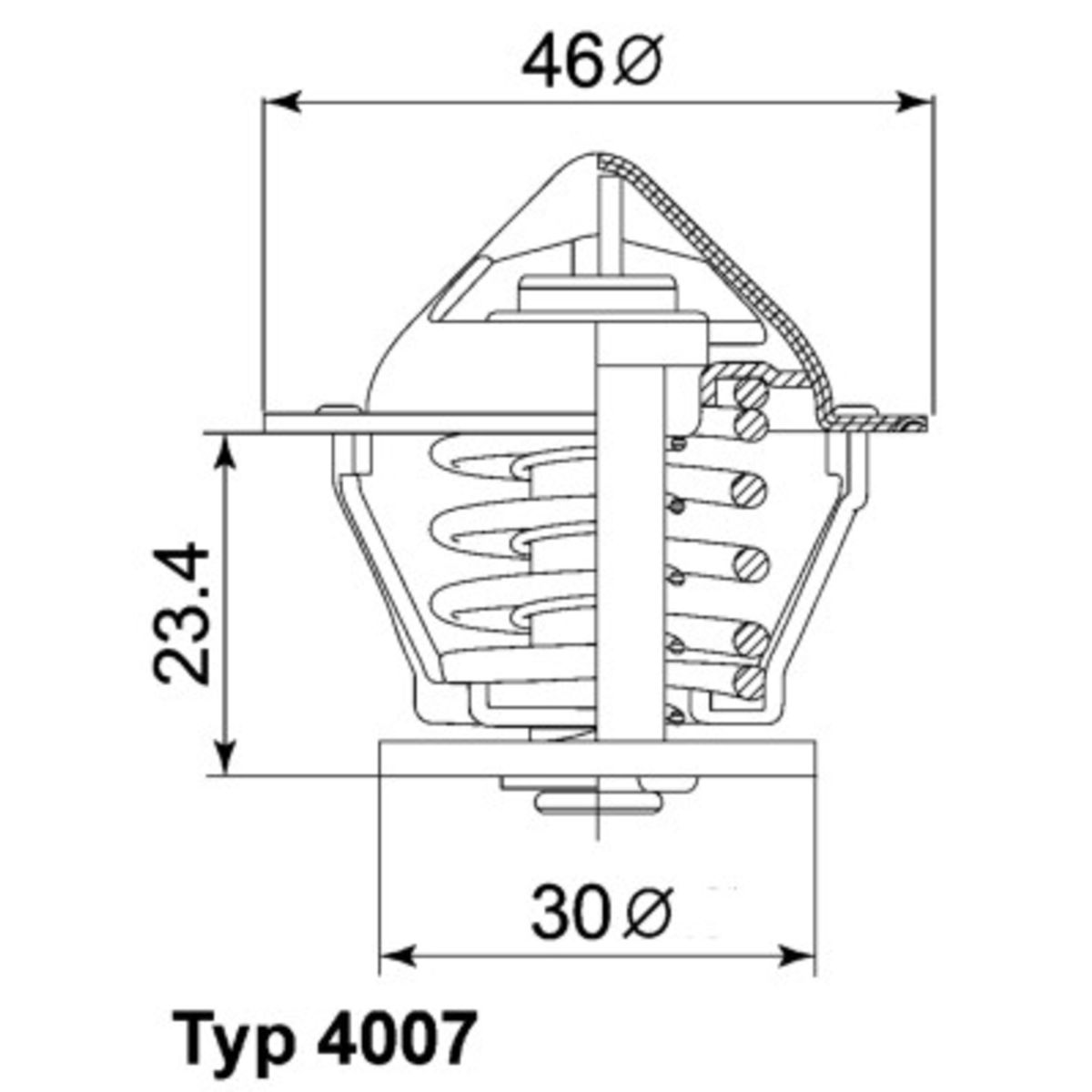 Termostaatti, jäähdytysneste WAHLER 4007.80D