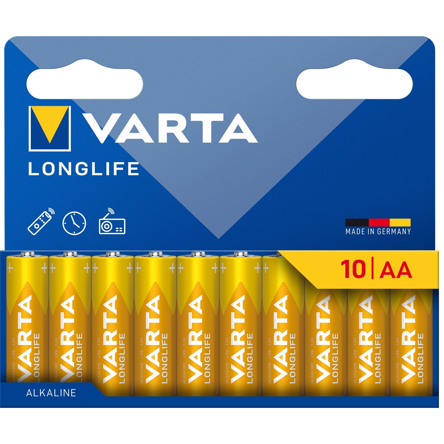 Varta Longlife -alkaliparisto, 10 kpl AA (LR6) paristoa