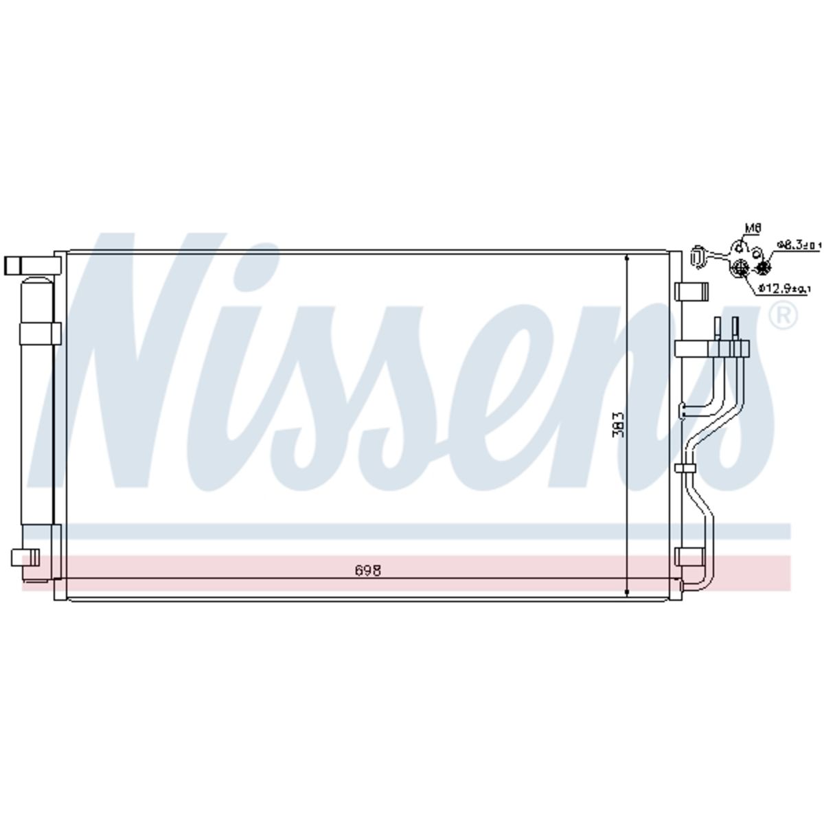 Lauhdutin, ilmastointilaite NISSENS 940208