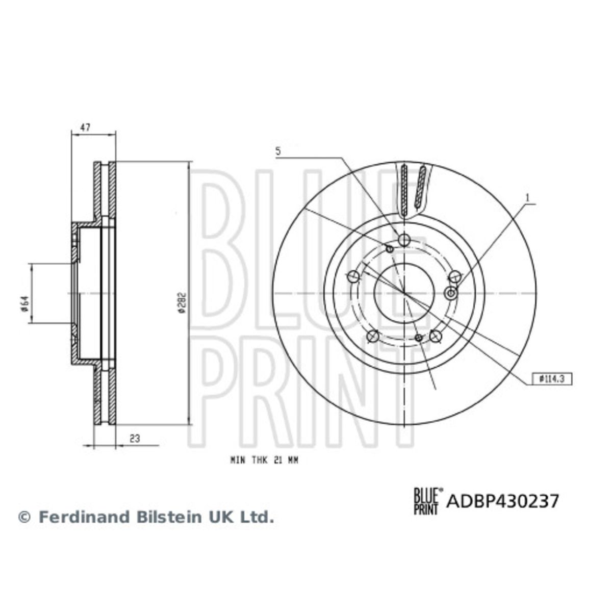 Jarrulevy BLUE PRINT ADBP430237