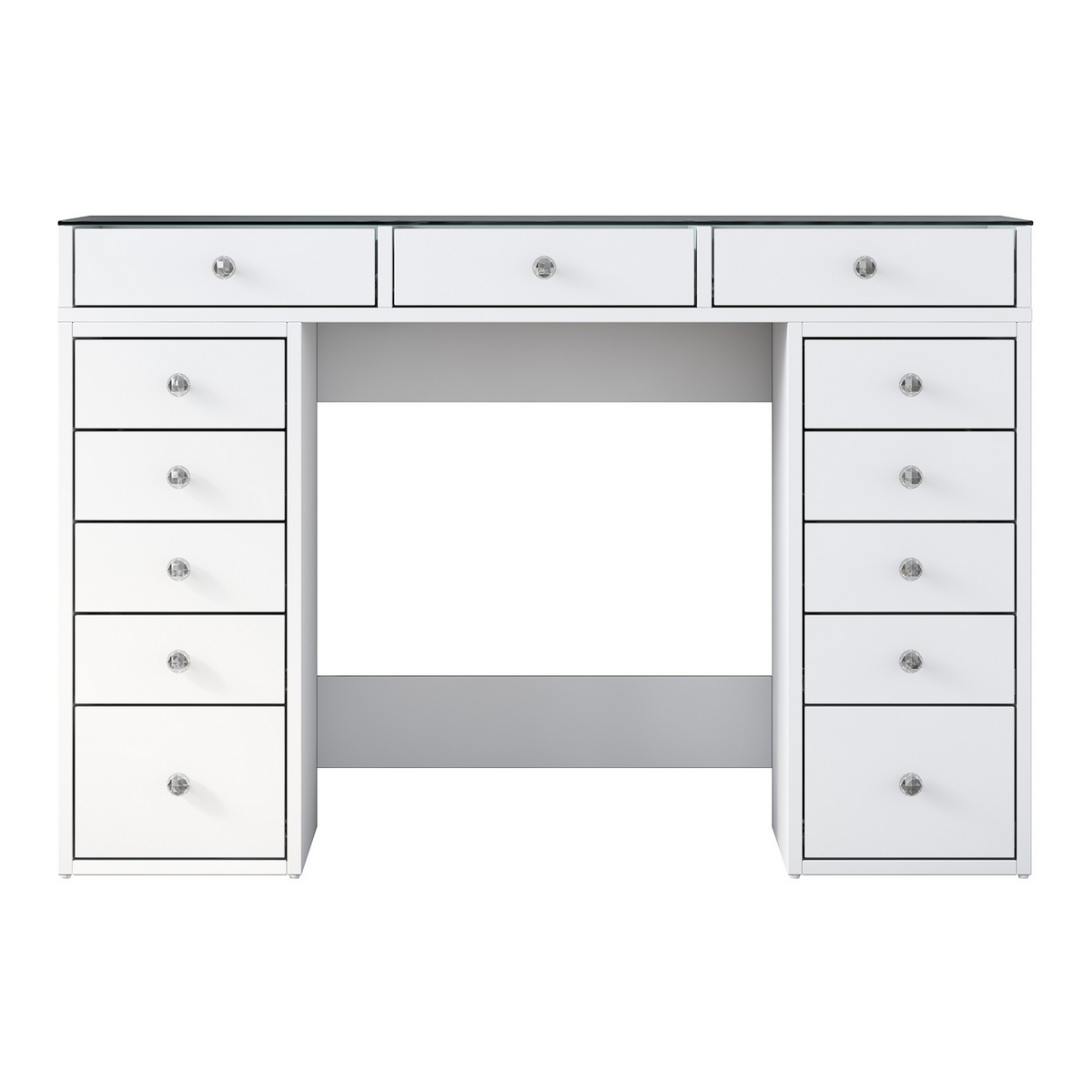 Norda Design moderni valkoinen meikkipöytä, 120 cm | 100 % melamiinipinnoitettu E1-luokan lastulevy, 18 mm paksu | tyylikäs ja käytännöllinen