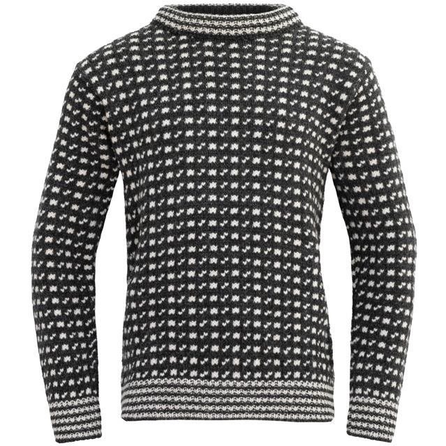 Devold Original Islender Wool Sweater Anthracite/Offwhite - XL