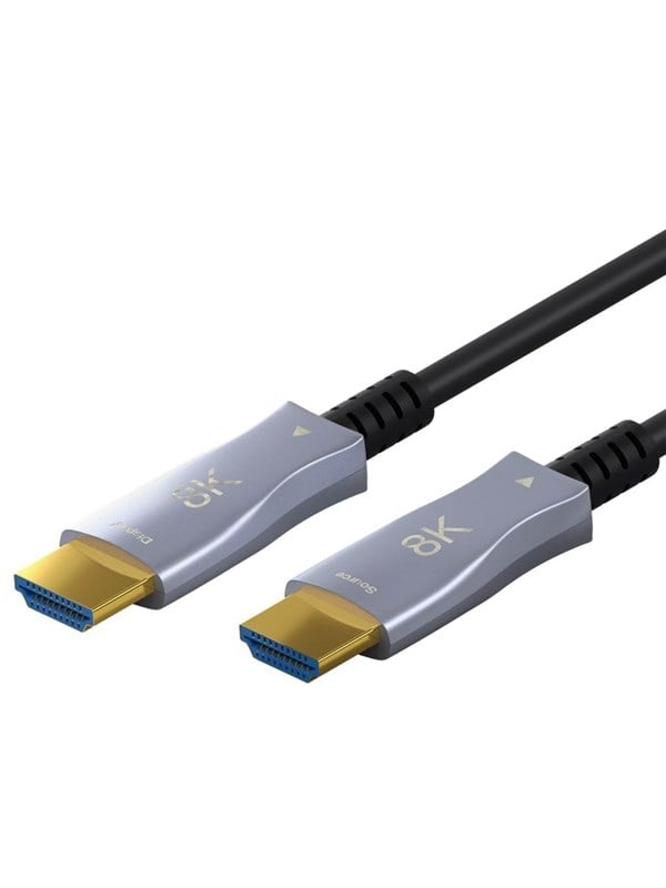 Goobay Optisk hybrid HDMITM-kabel med ultrahög hastighet och Ethernet (AOC) höghastighetskabel, 8K @ 60 Hz/ 4K @ 120 Hz, för långa överföringsavstånd