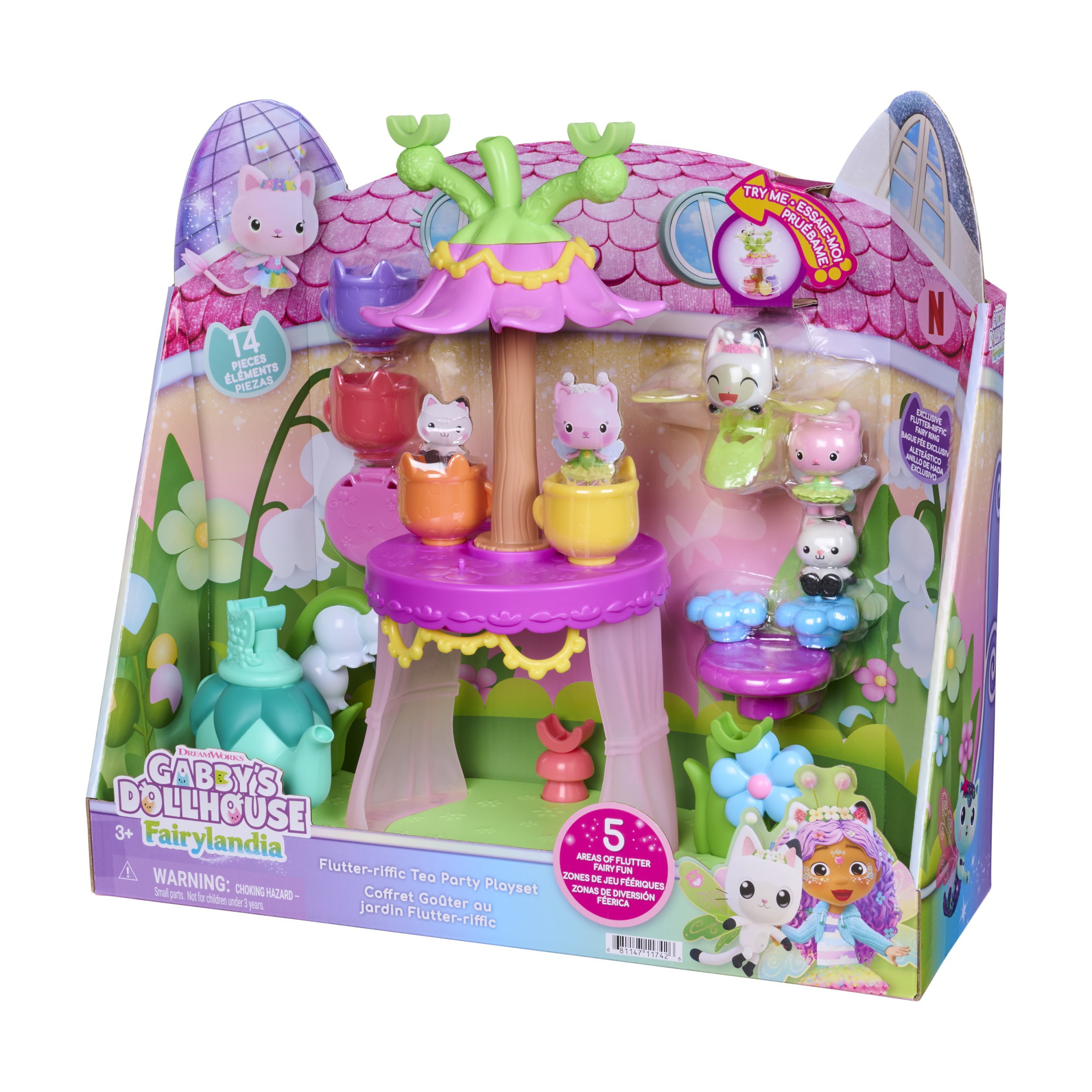 Gabby's Dollhouse Flutterriffic Tea Party Playset
