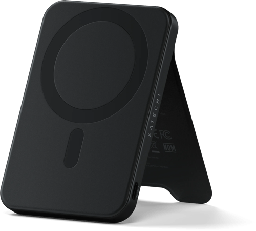Satechi Qi2 Magnetic Powerbank With Stand 5000mah Musta