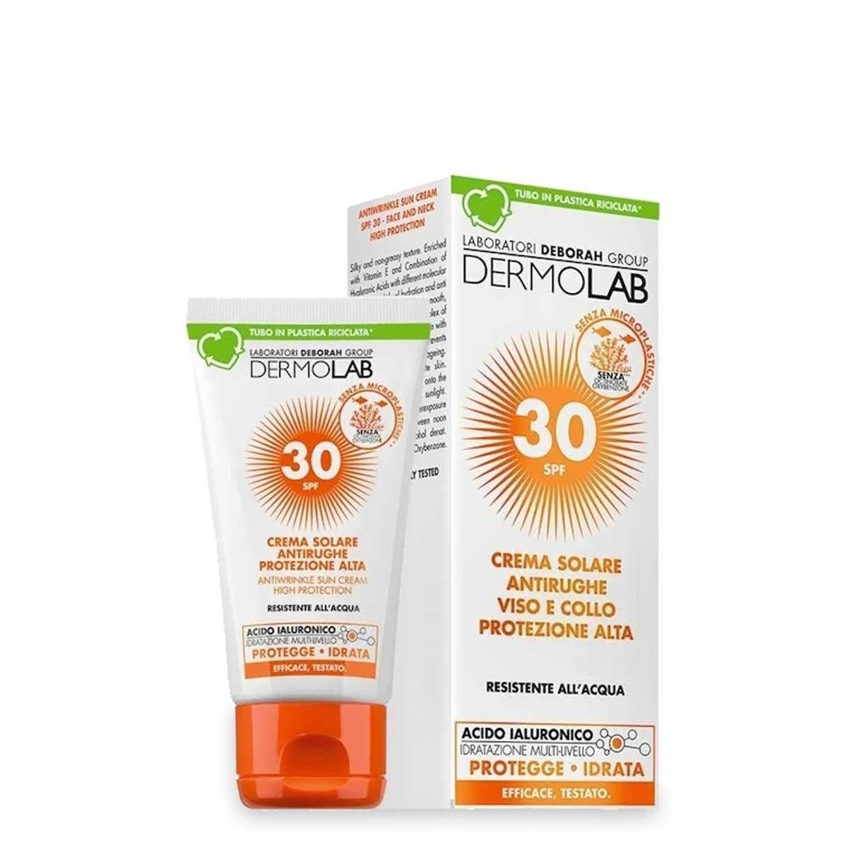 Dermolab Aurinkovoide. Kasvojen ja kaulan ryppyjä ehkäisevä voide, korkea suoja 50 ml SPF 30