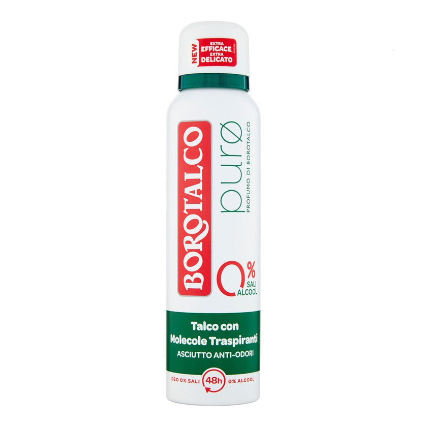 Borotalco Puro Deodoranttisuihke 0% Suoloja Tuoksu Borotalco 150 ml