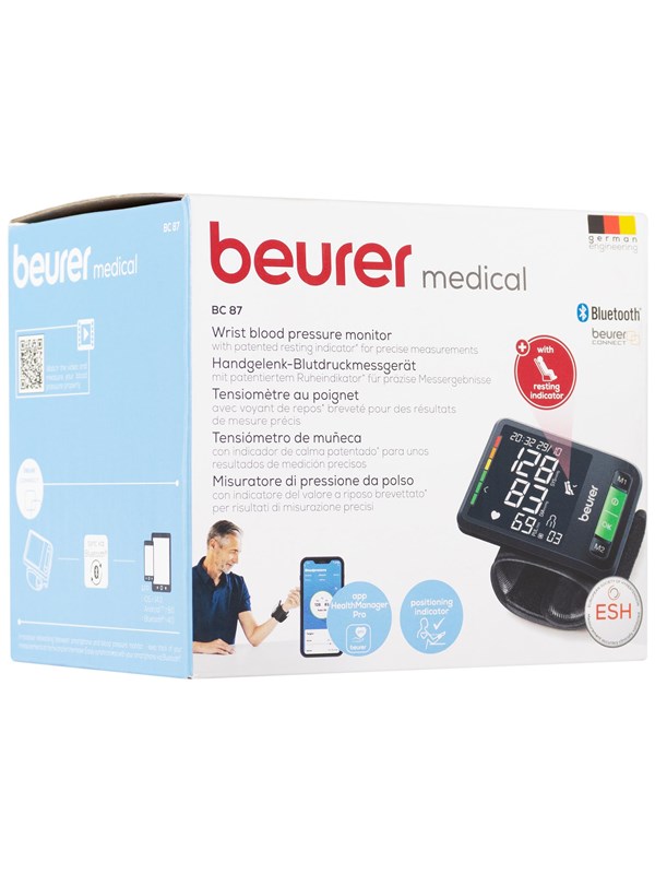 Beurer - BC 87 Blood Pressure Monitor Wrist Bluetooth - 5 Years Warranty (BC087)