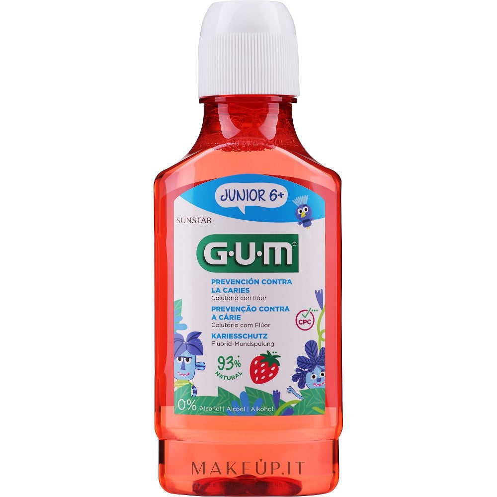 Gum Junior Mouthwash mansikkamaku 6 vuotta 300ml