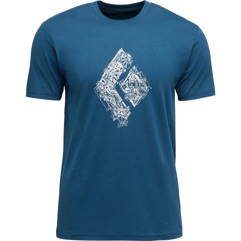 Black Diamond M Engineered Diamond Ss Tee Indigo - M