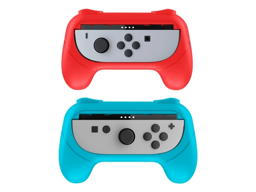 NACON SWITCHNEWJOYCONGRIP, Nintendo Switch 2, Ohjaimen otekahva, Sininen, Punainen, 2 kpl, 157 mm, 109 mm