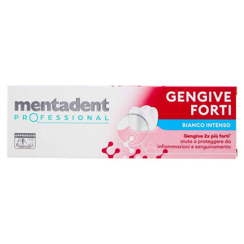 Mentadent Ammattimainen hammastahna Vahvat ikenet Intensiivinen valkoinen 75 ml