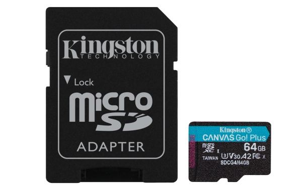 Kingston Canvas Go! Plus microSD/SD - 200MB/s - 64GB