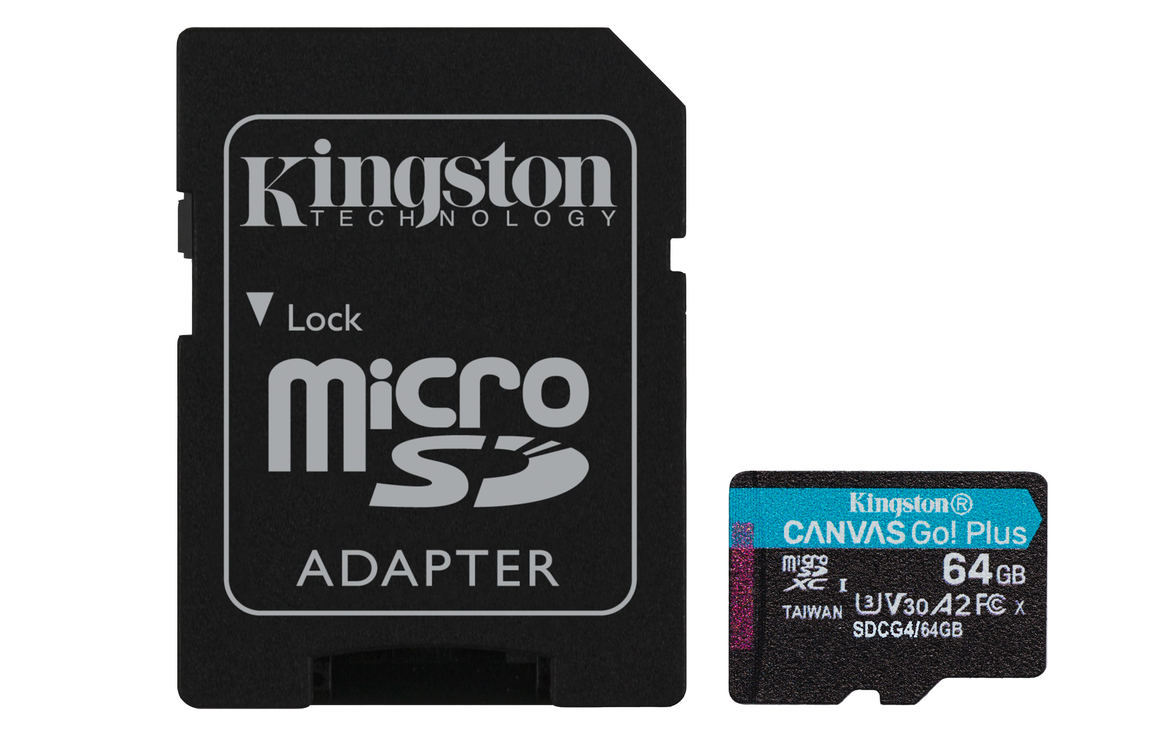 Kingston Canvas Go! Plus microSD/SD - 200MB/s - 64GB