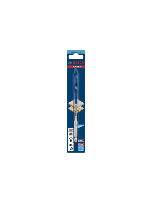 Bosch tarvikkeet 2608900310 Puujyrsin 8 mm Kokonaispituus 152 mm Kuusikulmainen varsi 1 kpl