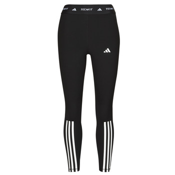 ADIDAS PERFORMANCE Urheiluhousut 'TECHFIT 3-Stripes 7/8' musta / valkoinen