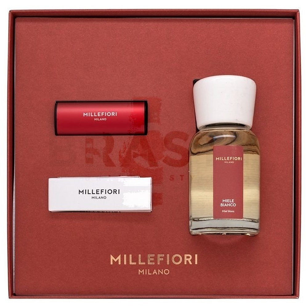 Millefiori Milano Tuoksudiffuuseri ja auton ilmanraikastin Miele Bianco 100 ml