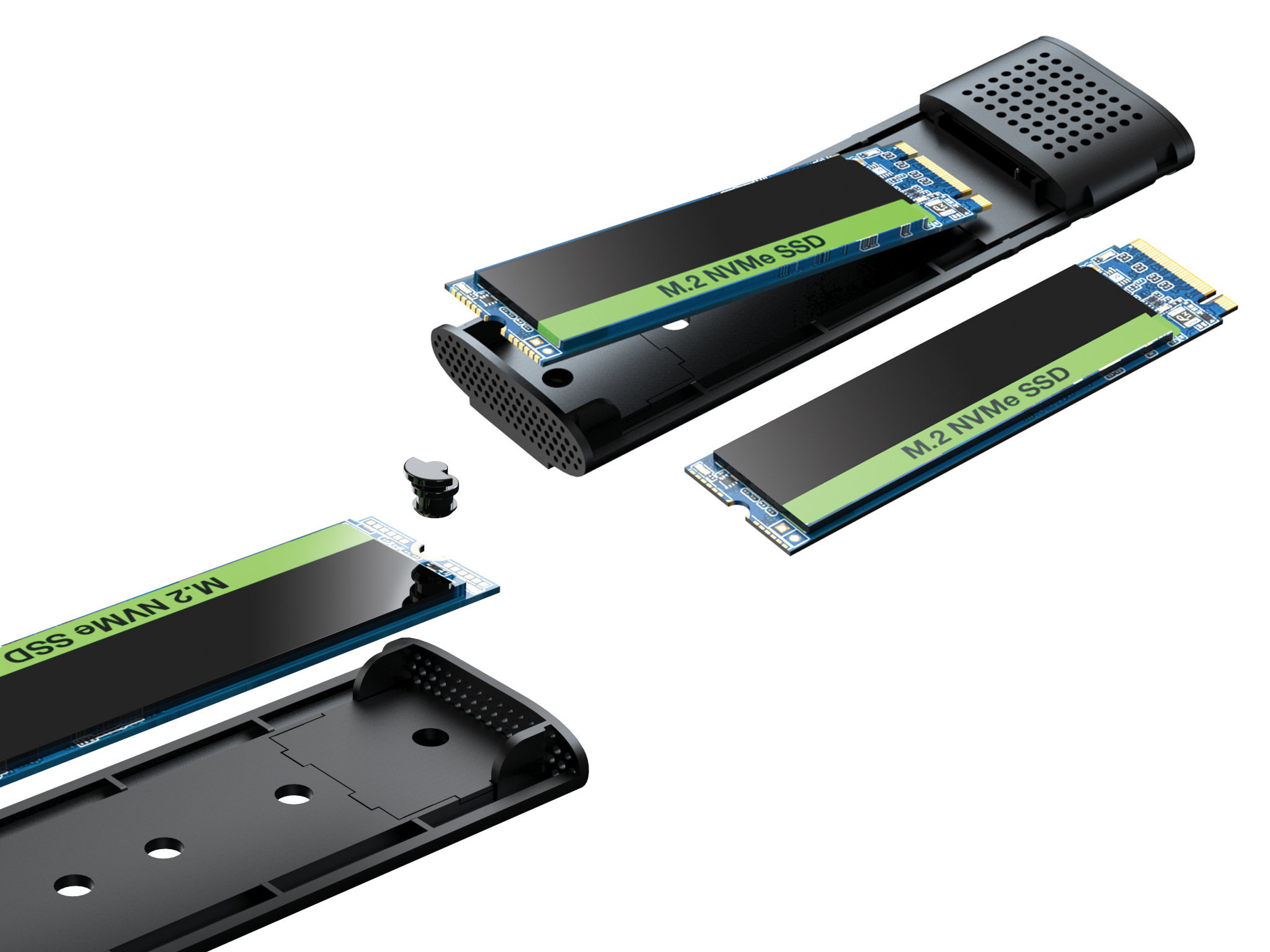 Sandberg USB 3.2-kotelo M.2+NVMe SSD:lle