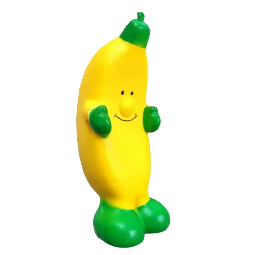 Squishy Smiling Banana Anti-Stress Squeeze Toy - 15 × 7 cm