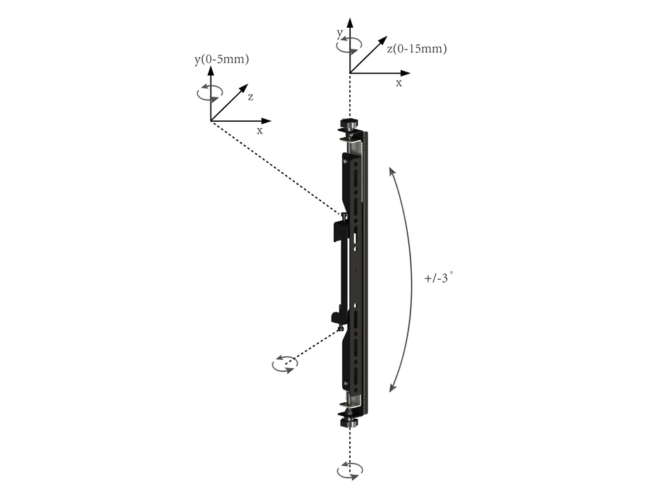 Multibrackets Micro-adjustable Arms 400mm For M Pro Series