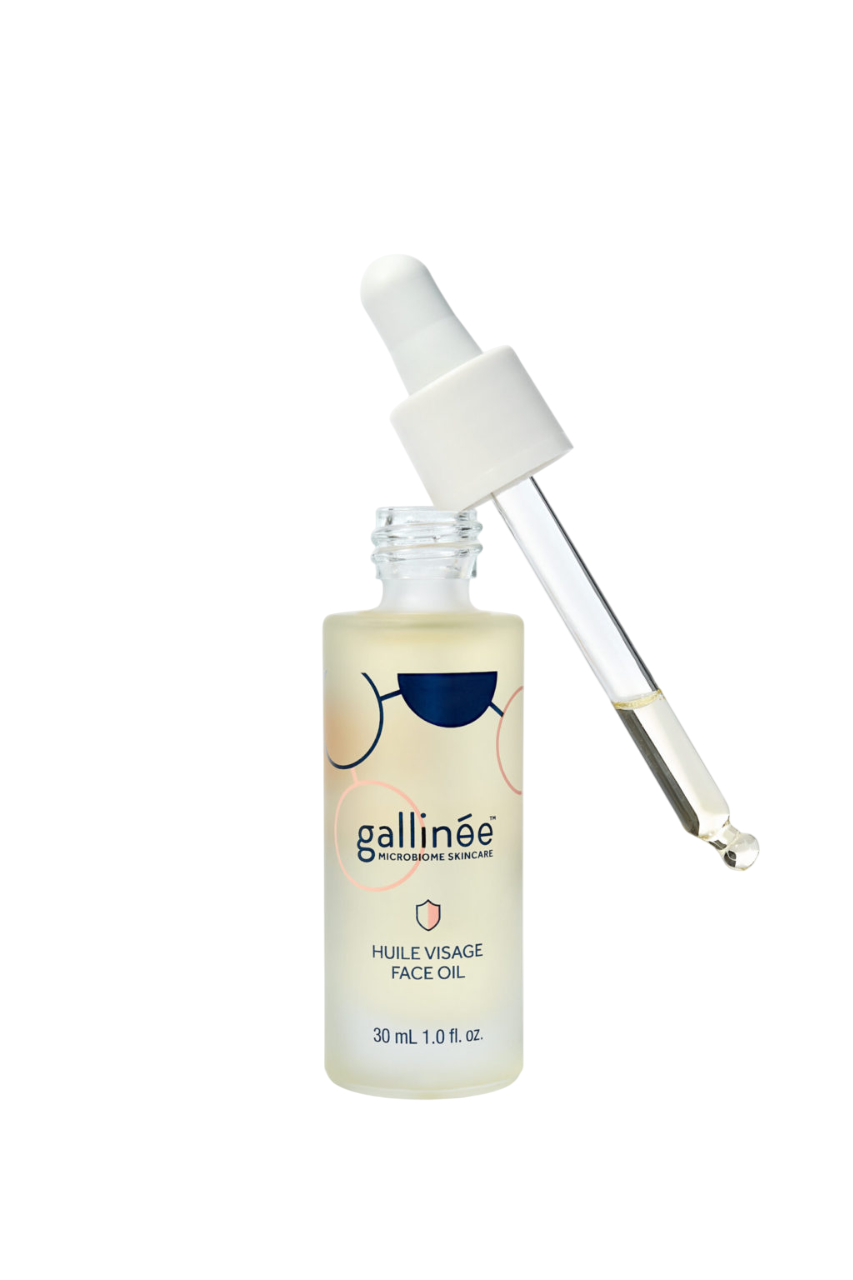 Gallinee Microbiome Skincare, Prebiootit ja Postbiootit, Ravitseva, Öljy, Kasvoille, 30 ml