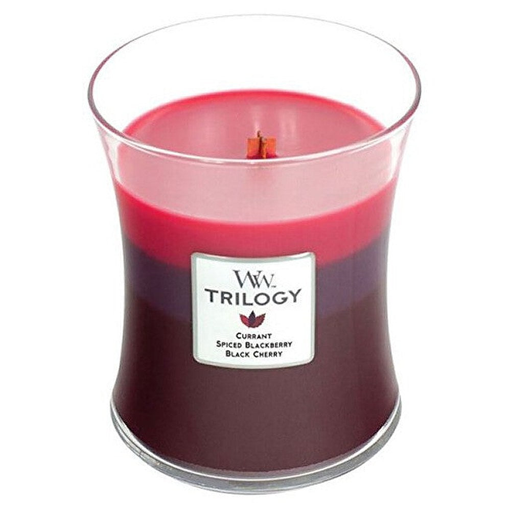 Woodwick Tuoksukynttiläpurkki Trilogy Auringonkypsytetyt marjat 275 g