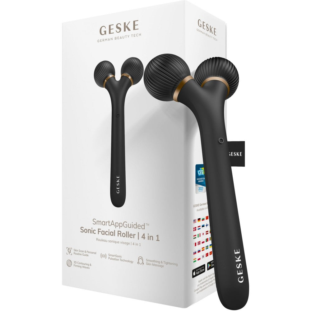 Geske 4 in 1 Sonic -kasvo- ja silmänympäryshierontalaite (rulla) - Vaihtoehto: Harmaa