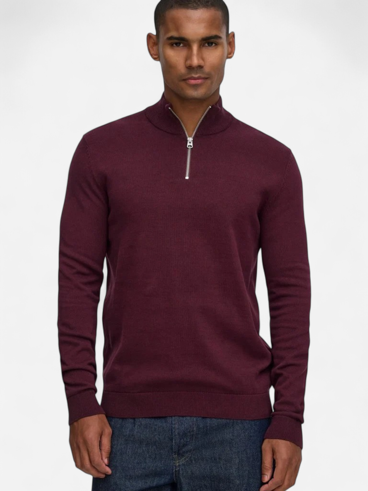 Only and Sons miesten neulepusero Alex Half Zip, Port Royale