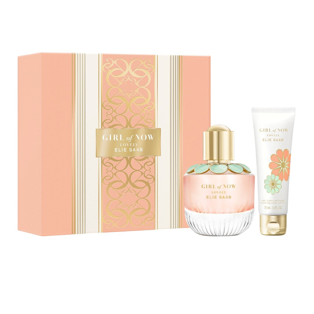 Setti Elie Saab: Girl Of Now Lovely, Eau De Parfum, Naisille, 50 ml + Girl Of Now Lovely, Kosteuttava, Vartalovoide, Vartalo, 75 ml