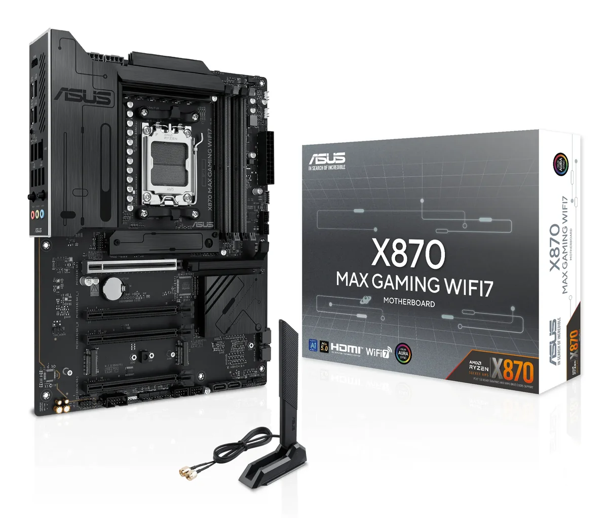 ASUS X870 MAX GAMING WIFI7 Emolevy - AMD X870 - AMD AM5 - DDR5 RAM - ATX