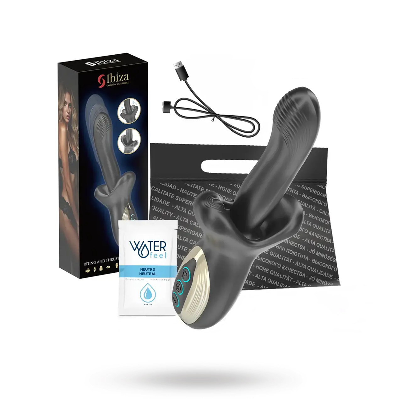 Powerful Vibrator With Thrusting & Biting Effect Jänisvibraattori