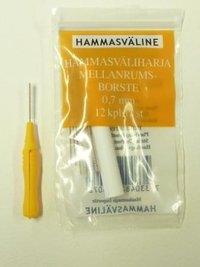 Doft hammasväliharja 0.7 mm keltainen 12 kpl
