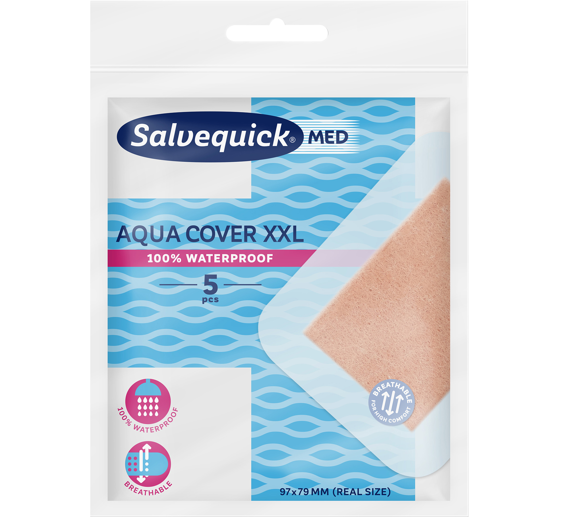 Salvequick Aqua cover xxl laastari 5 kpl