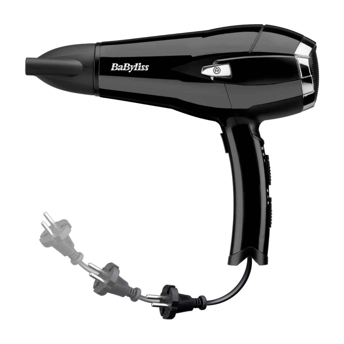BaByliss Cordkeeper 2000 D374DE, 2000 W -hiustenkuivaaja, musta