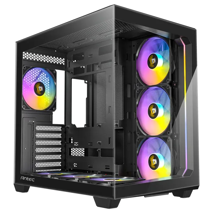 Antec C5 ARGB -miditornikotelo ikkunalla, RGB-valaistuksella, musta