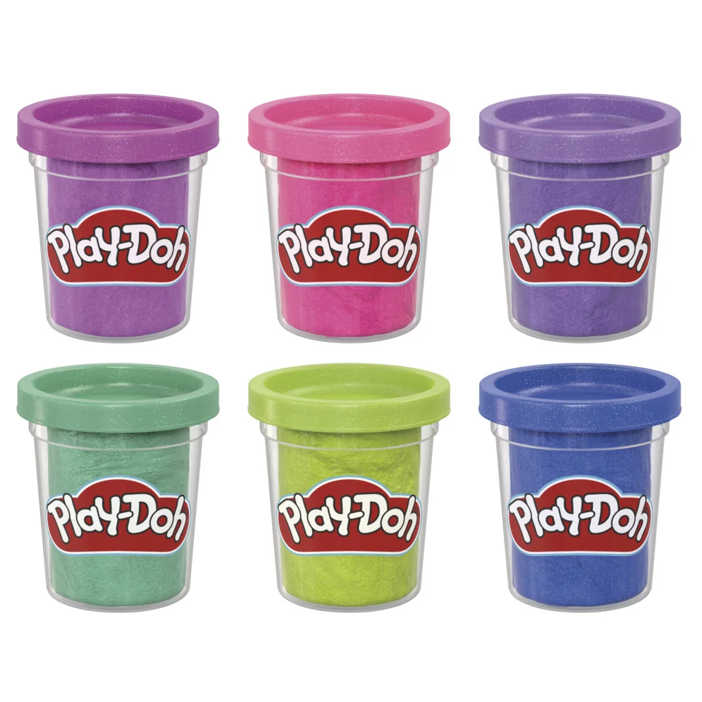 Play-Doh Kimalteleva Muovailumassasetti – 6 Osaa