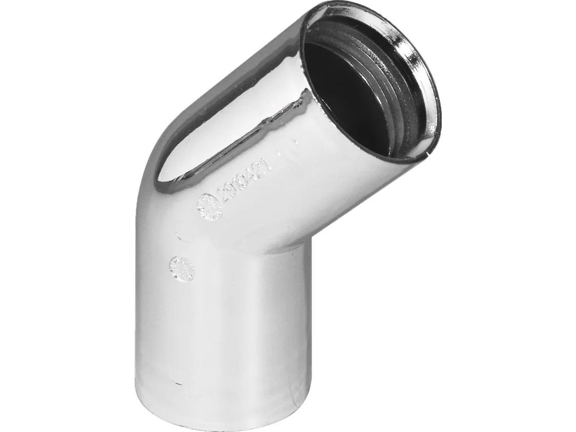 Purus angle 45° 32 mm chrome pp/tpe