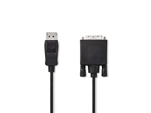 DisplayPort kaapeli | DisplayPort uros | DVI-D 24+1-Pin Uros | 1080p | Niklattu | 1.00 m | Pyöreä | PVC | Musta | Label