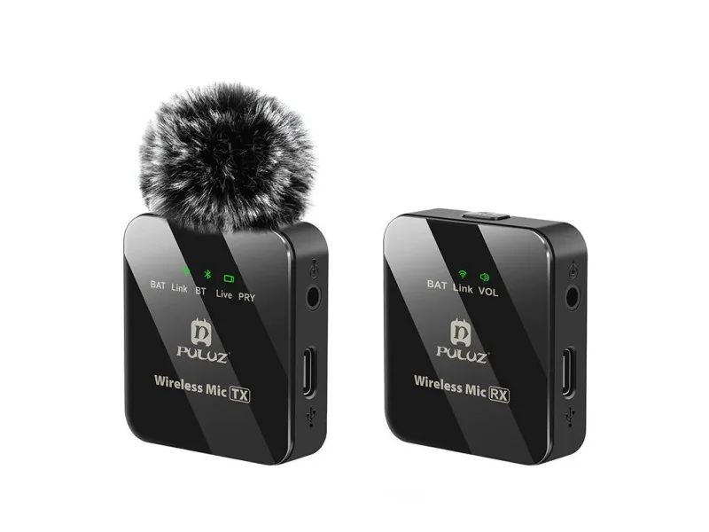 Puluz Wireless Lavalier Microphone 1 TX + 1 RX