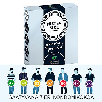 Mister Size - Extra Fine Kondomi, 3 kpl
