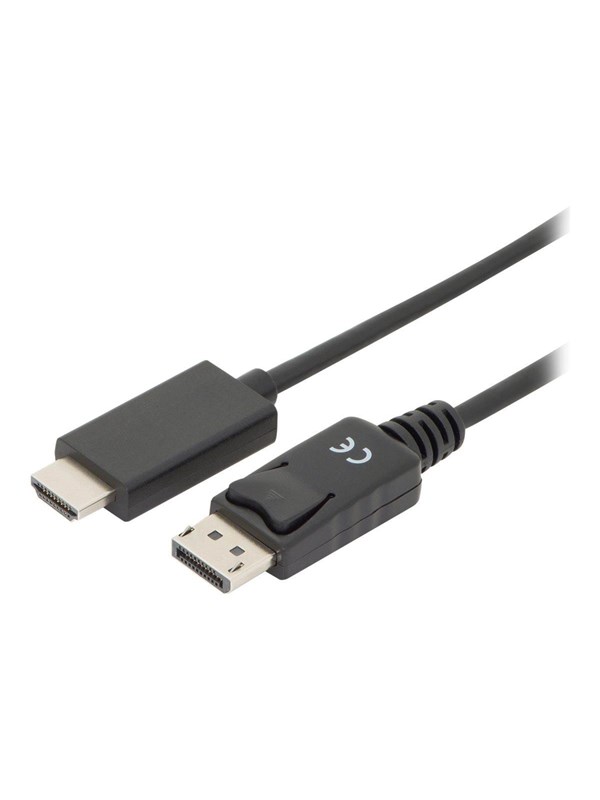 Digitus AK-340303-010-S, 1 m, HDMI-tyyppi A (vakio), DisplayPort, Uros, Uros, Suora