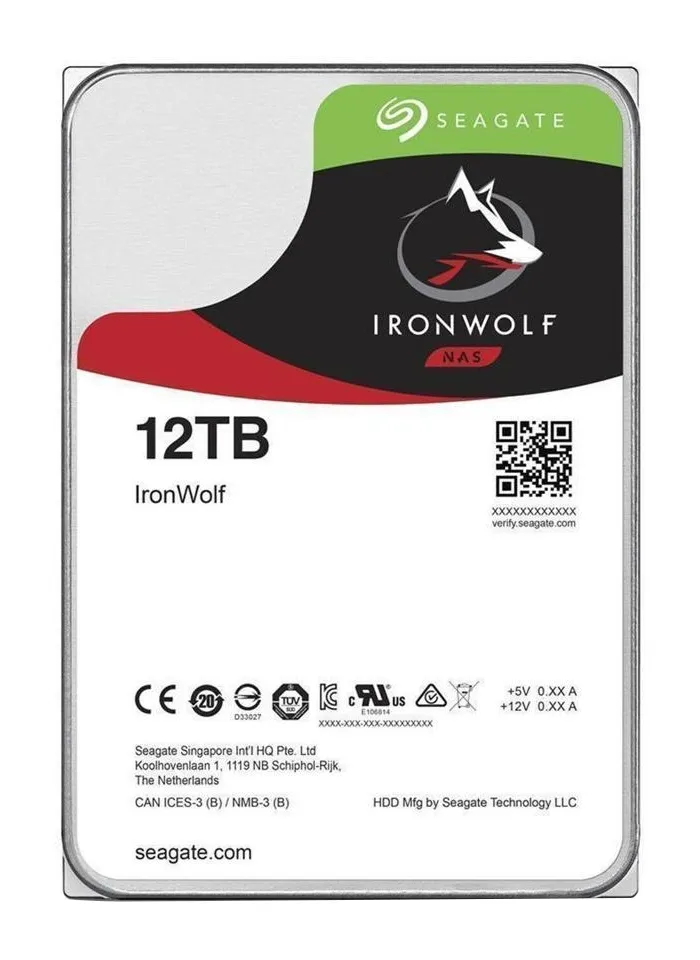 Seagate NAS HDD IronWolf, 12 TB, 7200 RPM, 256 MB, 3.5, Serial ATA III