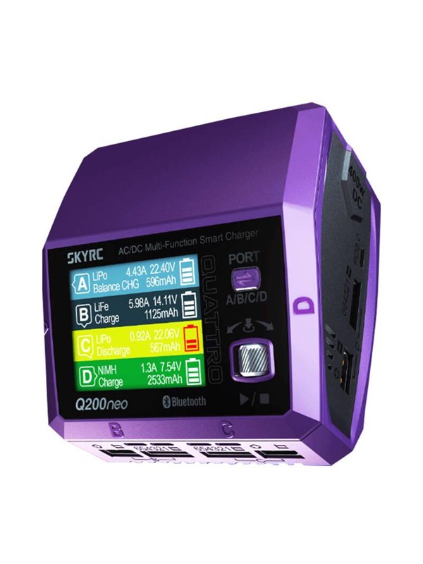 SkyRC Q200 neo, LiPo 1-6s, 10A, 200W, Litium jern fosfat (LiFePO4), Litium-polymeeri (LiPo), Litium-Ion (Li-Ion), Nikkel-Cadmium...