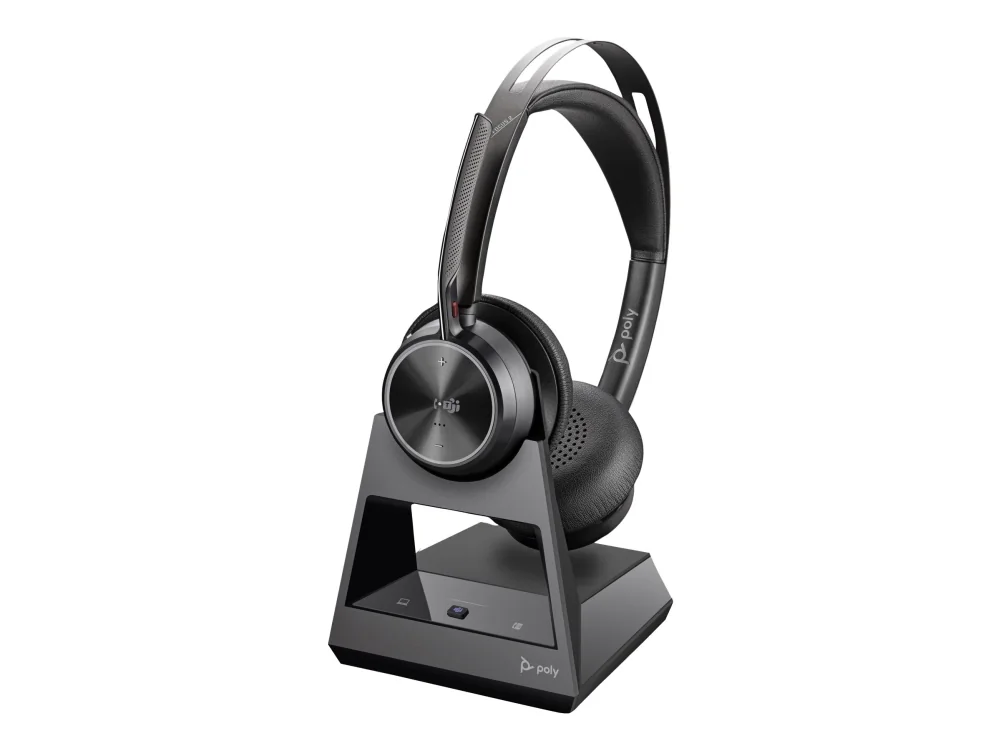 HP Poly Voyager Focus 2-M USB-C-C Headset USB-C/A Adapter Charging Stand