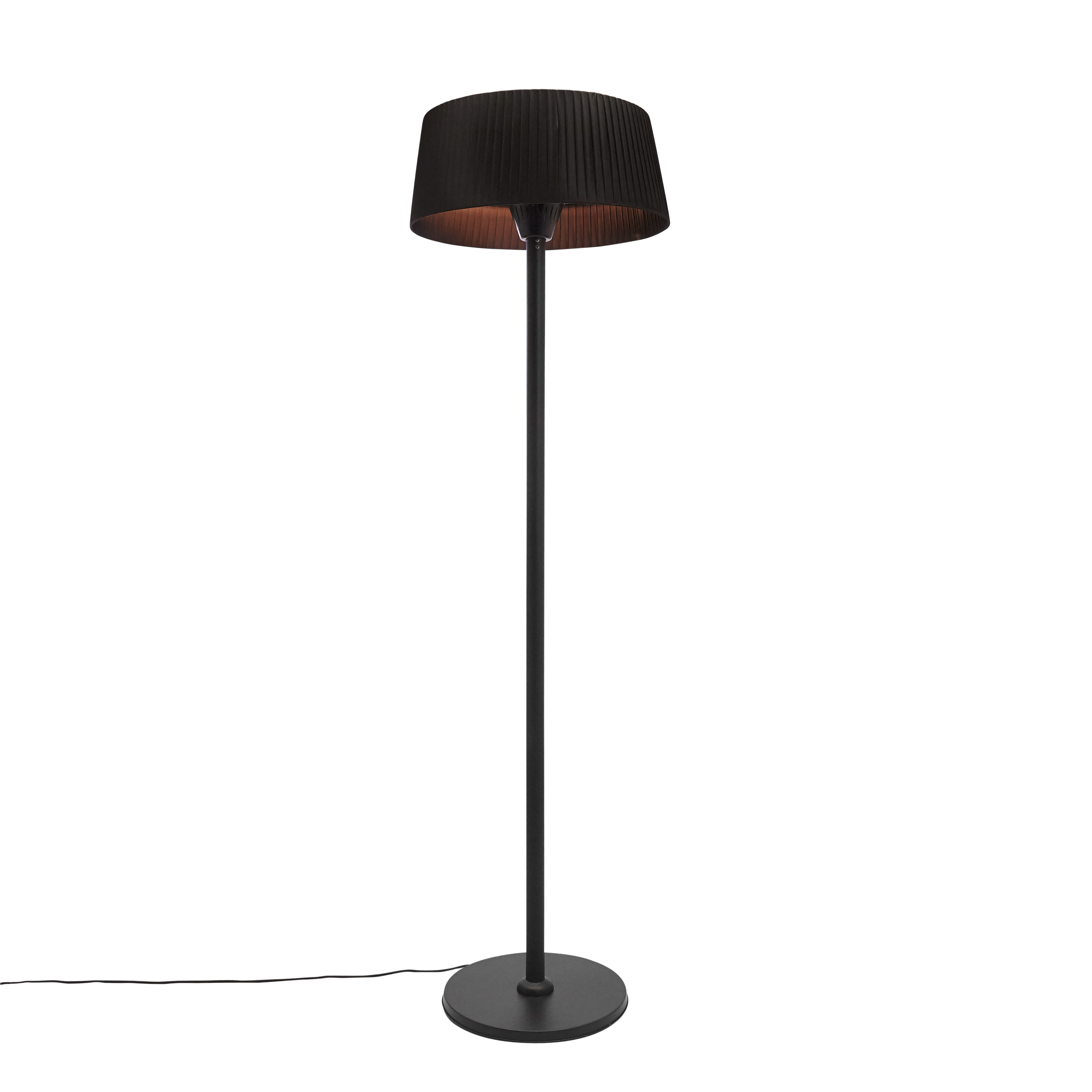 HORTUS Terassilämmitin lattiamalli näytöllä 900/1200/2100 W, HA, Ø60 cm, musta (211-377)