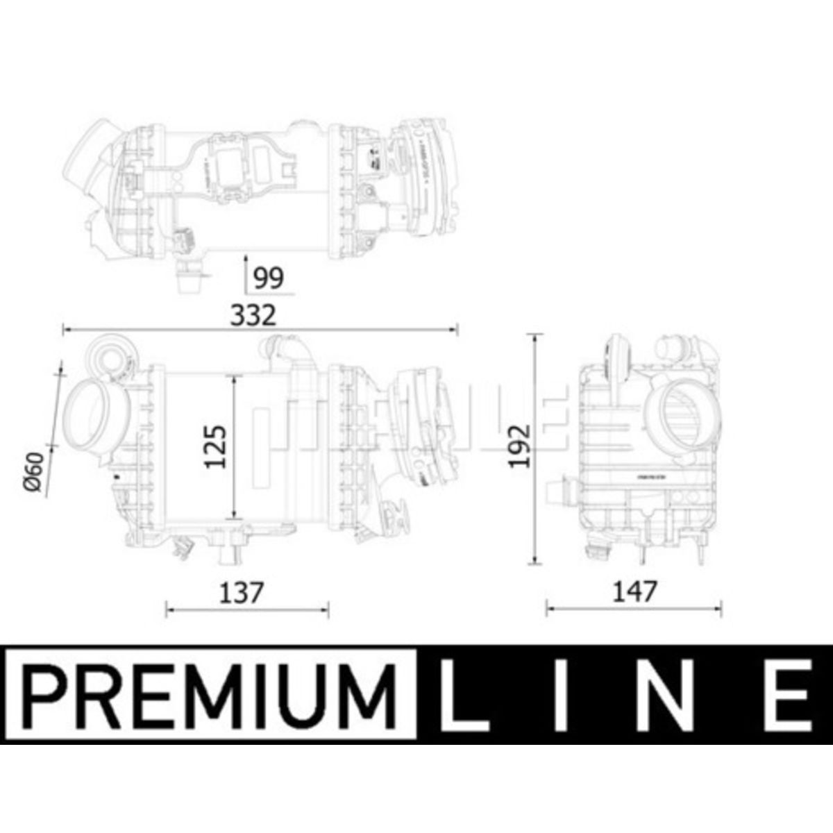 Välijäähdytin MAHLE CI 616 000P