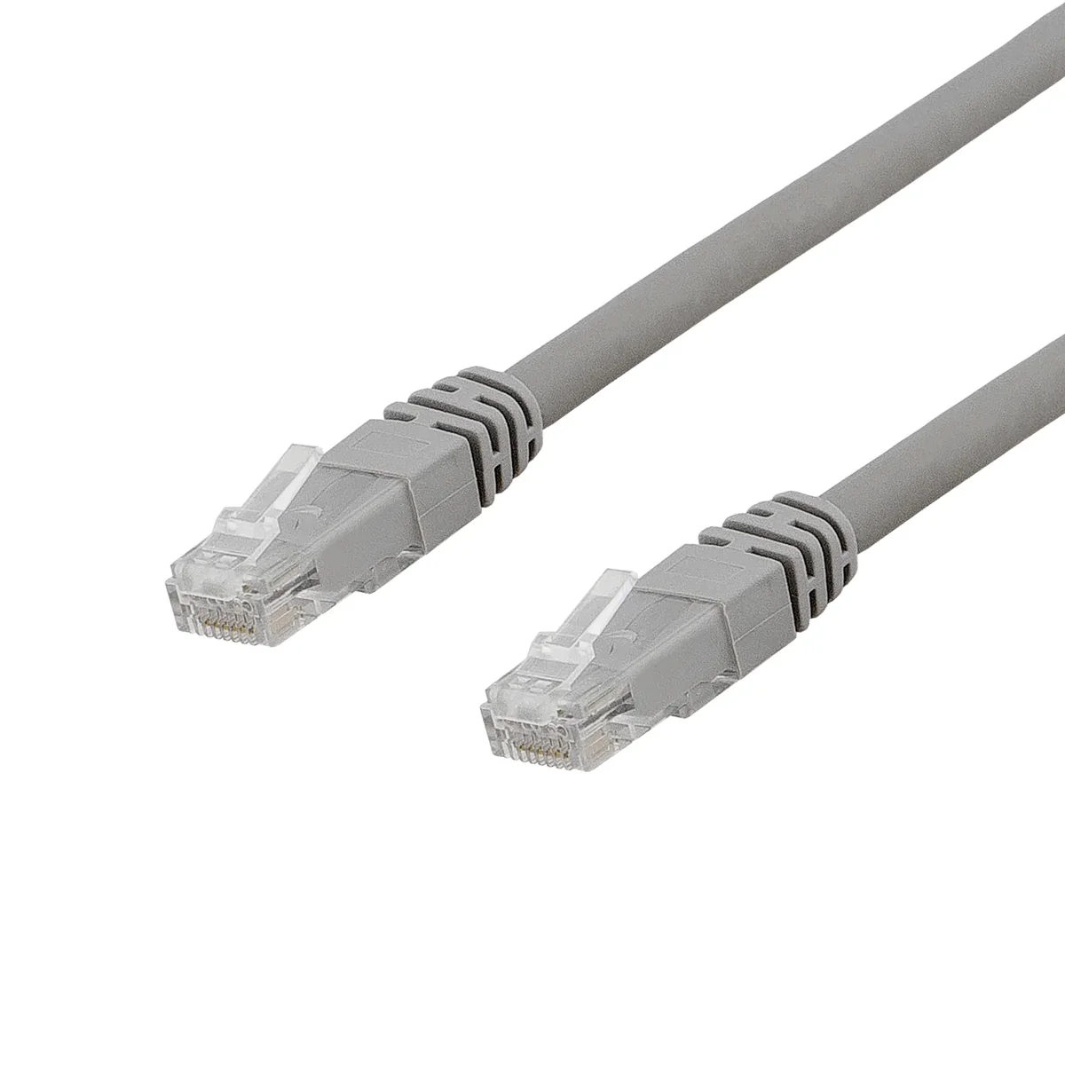 DELTACO - Liitäntäkaapeli - RJ-45 (uros) - RJ-45 (uros) - 25 m - UTP - CAT 6a - halogeeniton, muotoiltu - harmaa